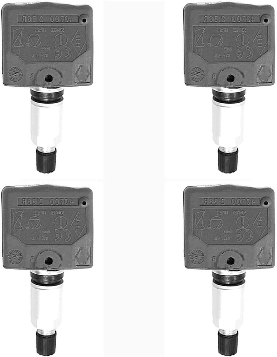 Banden Spanning Sensor - TPMS Monitor - Veilig Rijden - Directe Vervanging - 4 Stuks - Zwart