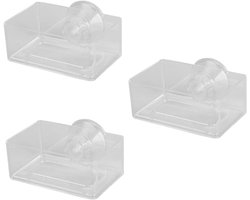 Acryl Voerring - Visvoerbakje Aquarium - Vissen Voeren - Voorkomt Verspreiding - 3 Stuks - Transparant