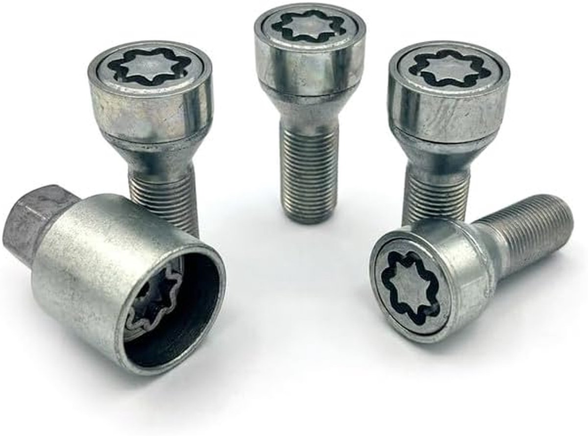 Velgenslot Wielslot - Wielbeveiliging - Voertuig Beveiligen - Ontworpen voor Velgdesign - 4 Stuks - Grijs