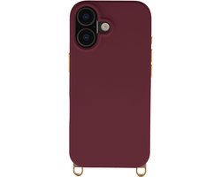 Coque Selencia - Compatible avec iPhone 16 - Rivièra compatible MagSafe Coque arrière avec crochets amovibles - Bold Burgundy