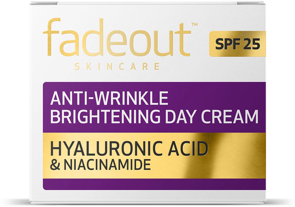 Dagcreme tegen Pigmentvlekken SPF25 - Fade Out Anti-Wrinkle Brightening Day Cream - Rimpels & Fijne Lijntjes - Niacinamide - Vegan 50ml