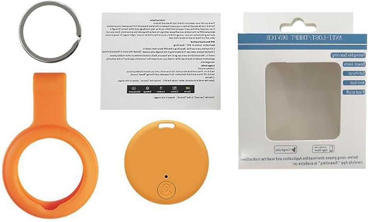 GPS Tracker - Huisdier Zoeker - Objecten Vinden - Twee Weg Alarm - 3.8 cm Diameter - Zwart