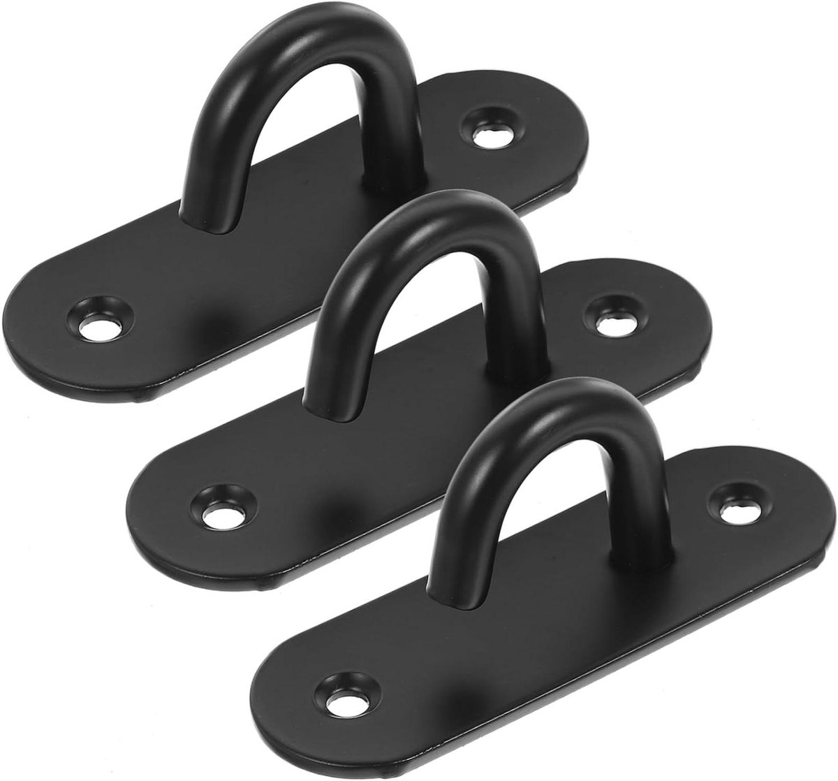 Wandanker Set - Hanger Beugel - Kracht Training - Roestvrij Staal - 10 cm Lengte - Zwart
