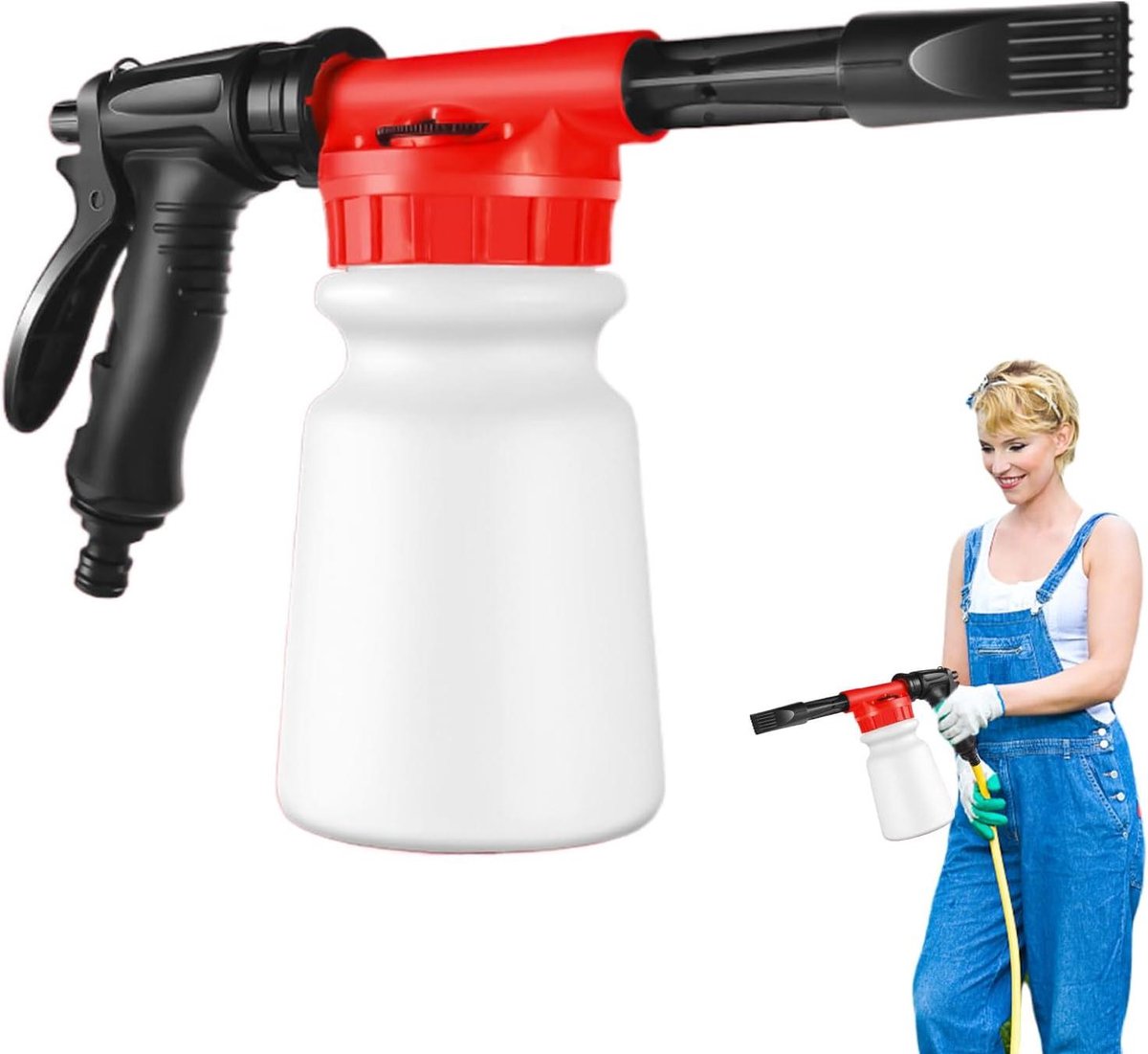 Schuimkanon - Schuimspuit - Auto wassen - Geoptimaliseerde reiniging - 1L capaciteit - Wit