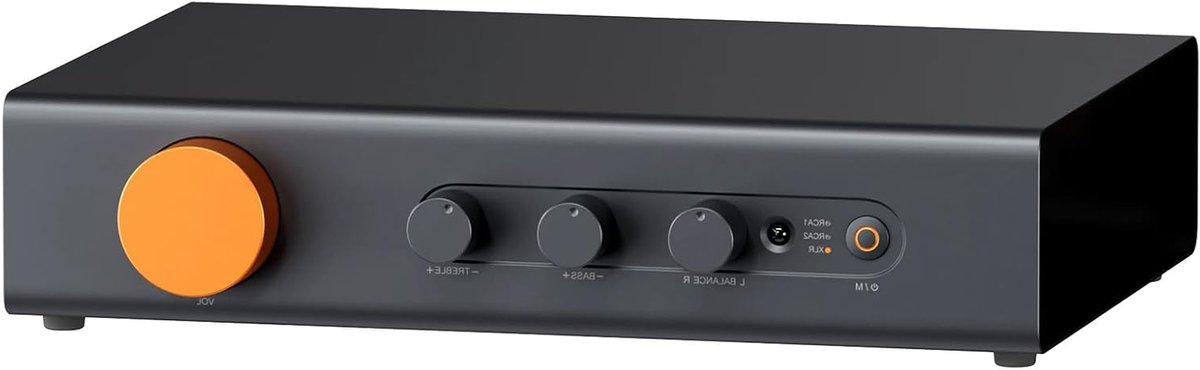 Audio Voorversterker - Stereo Versterker - Muziek Genieten - Instelbaar Hoogdoorlaatfilter - 239 x 164 x 54 mm - Zwart