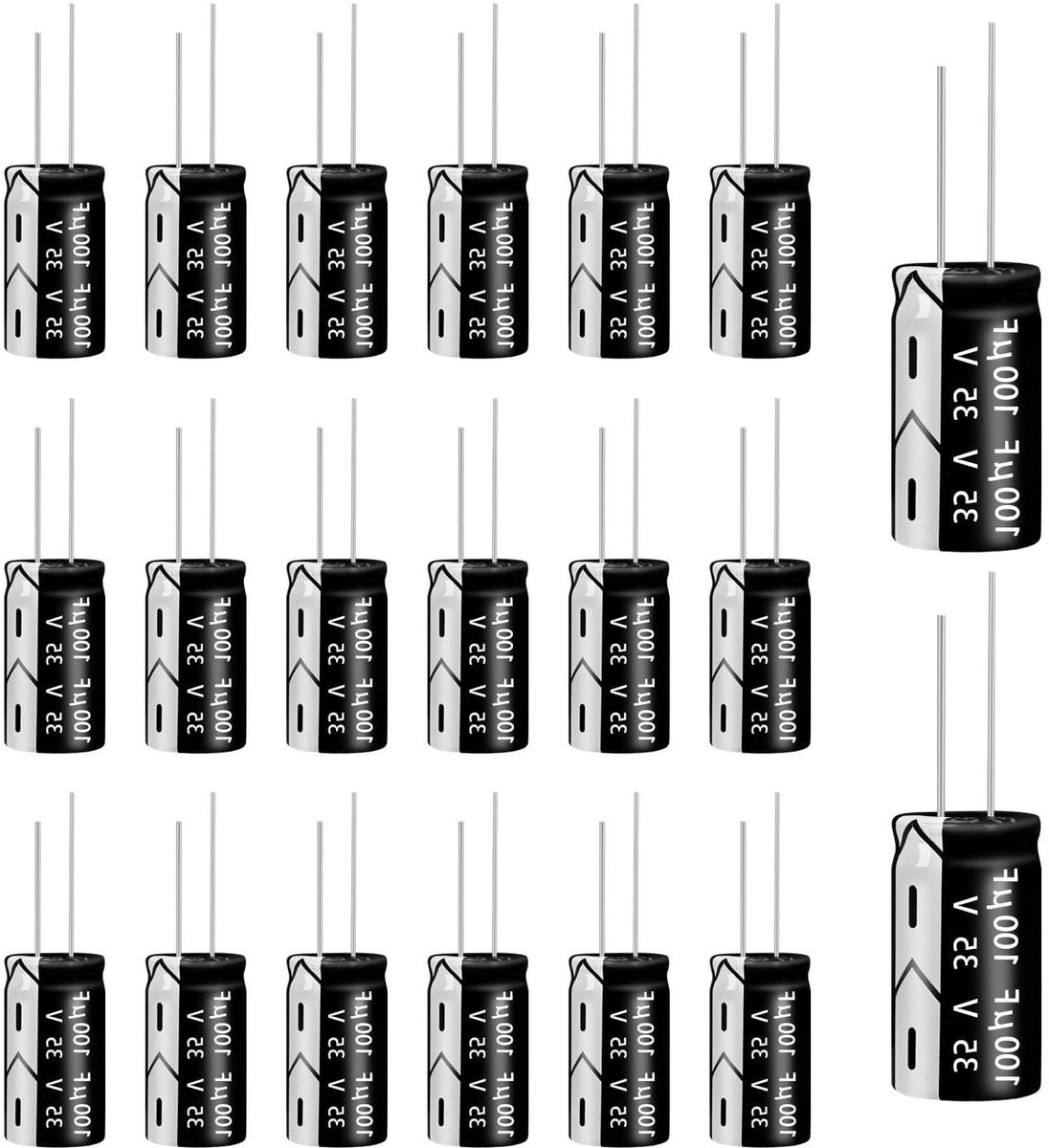 Elektrolytische Condensatoren - Aluminium Condensatoren - Elektronische Projecten - Stabiele Prestaties - 100uF 35V 20 Stuks - Niet Van Toepassing