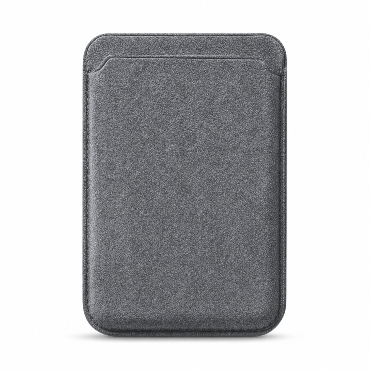 Mastersøn Alcantara Magsafe Wallet Grijs - Portemonnee - Pasjeshouder Apple iPhone - Kaarthouder - Licht Grijs