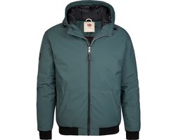 Petrol Industries - Heren Gewatteerd bomberjack met capuchon steelstation - Groen - Maat XXXL