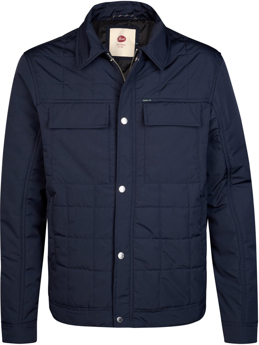 Petrol Industries - Heren Vierkant doorgestikt jack milljunction - Blauw - Maat L