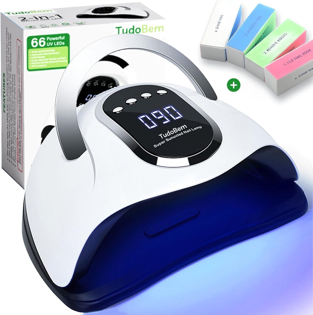 Professionele UV-LED Nagellamp - Wit - 220 Watt Vermogen - Automatische Infraroodsensor - Voor Handen en Voeten