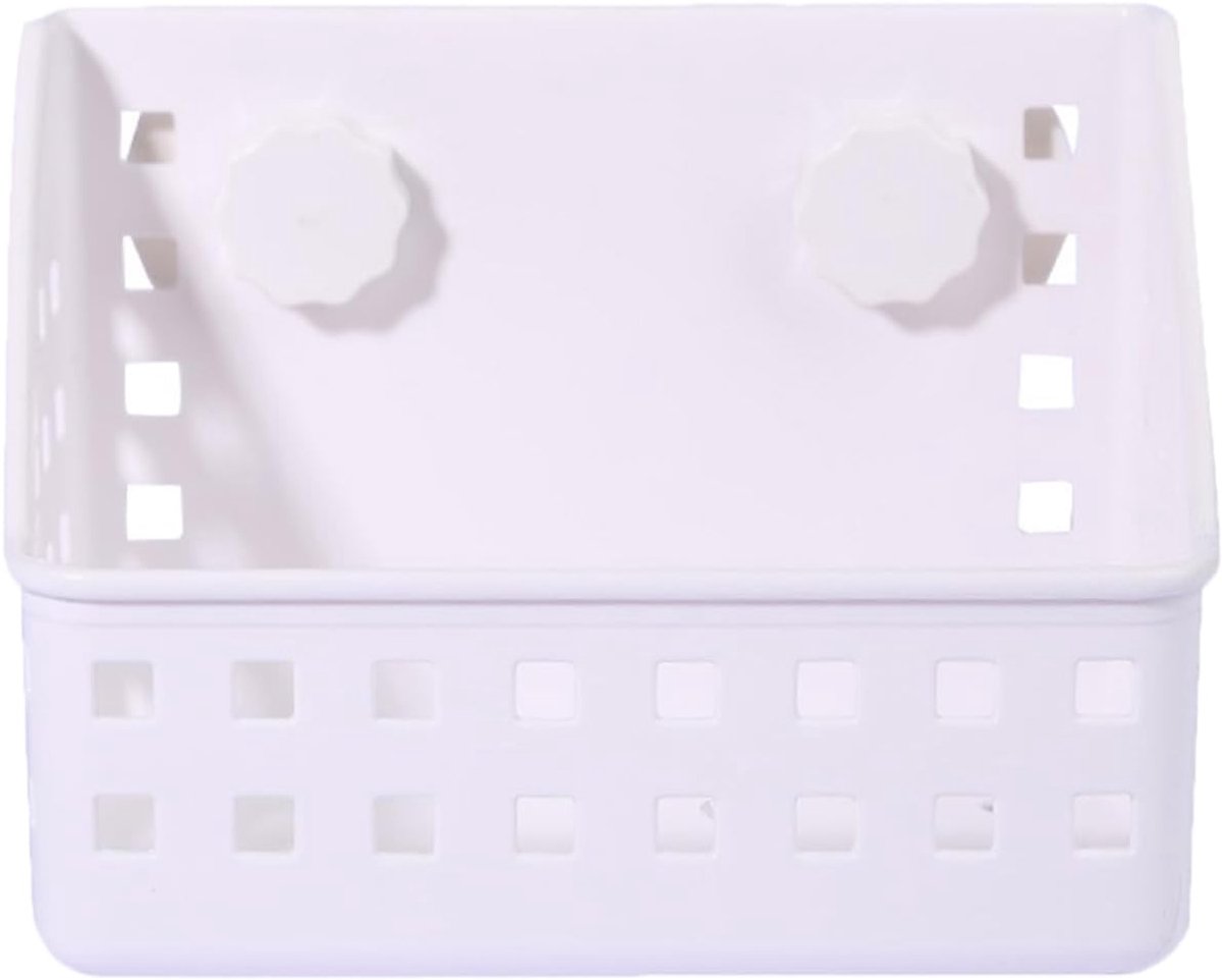 Hooi Voerbak - Knaagdier Dispenser - Netjes Voeren - Minimale Verspilling - 19.5 x 12 x 14 cm - Wit
