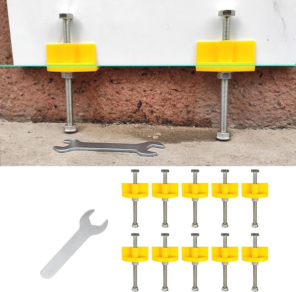 10 Stuks Tegeldragers, Keramische Tegelhouders, Hoogte-instelling voor Tegels, Geschikt voor Huisrenovatie en Decoratie, Handige Gereedschappen voor Thuisgebruik