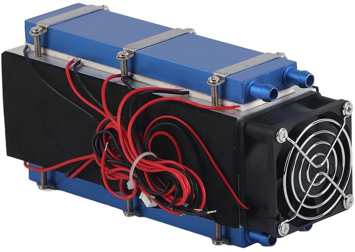 Mini Koeler - Luchtkoeler Apparaat - Kleine Ruimte Koelen - 8-Chip TEC Technologie - DC 12V 576W - Zilver
