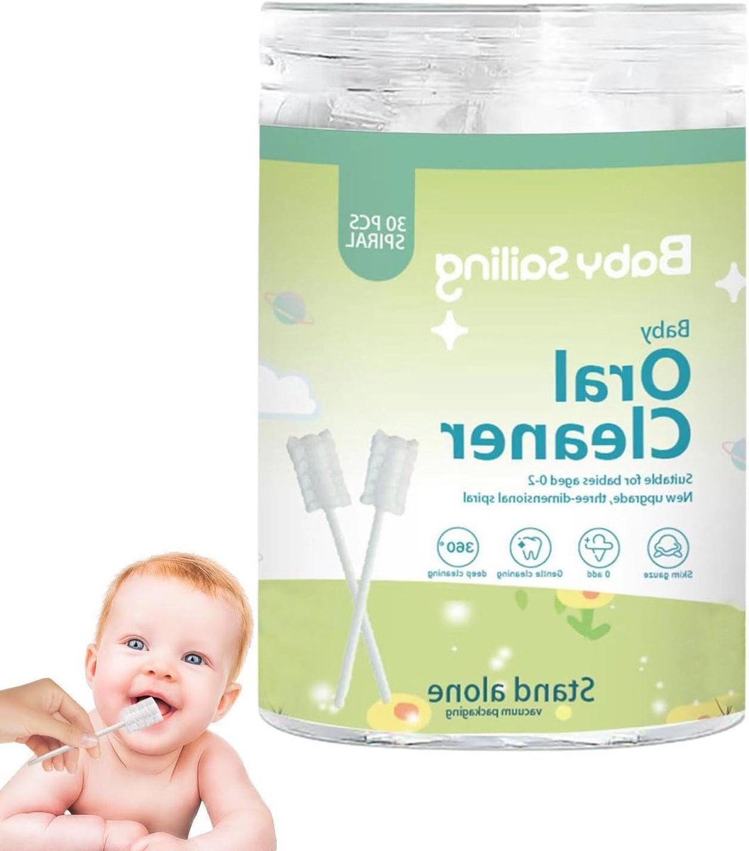 Tongreiniger Gaas - Mondhygiëne Hulpmiddel - Frisse Adem - Zachte Katoen Garen - 30 Stuks - Wit