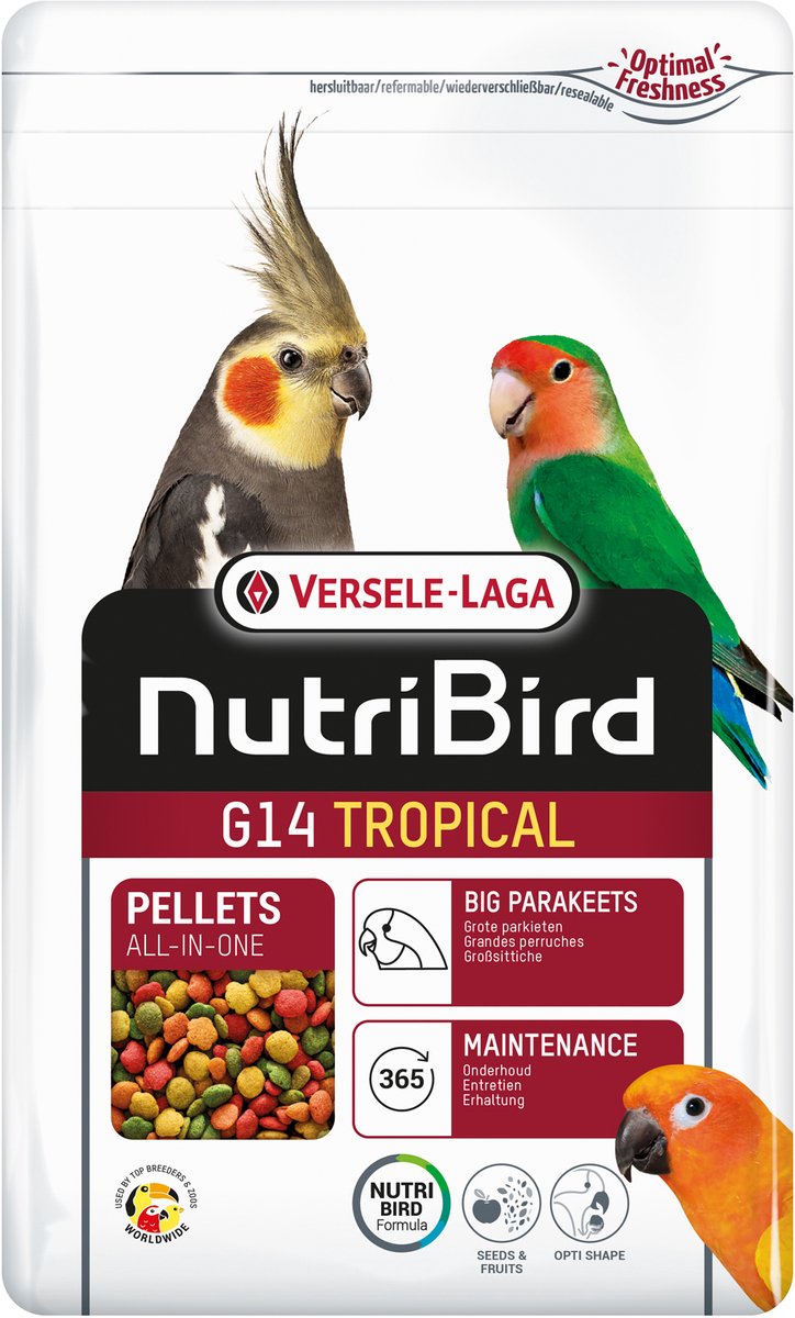 Versele-Laga Nutribird G14 Tropical Grote Parkiet - Vogelvoer - 3 kg
