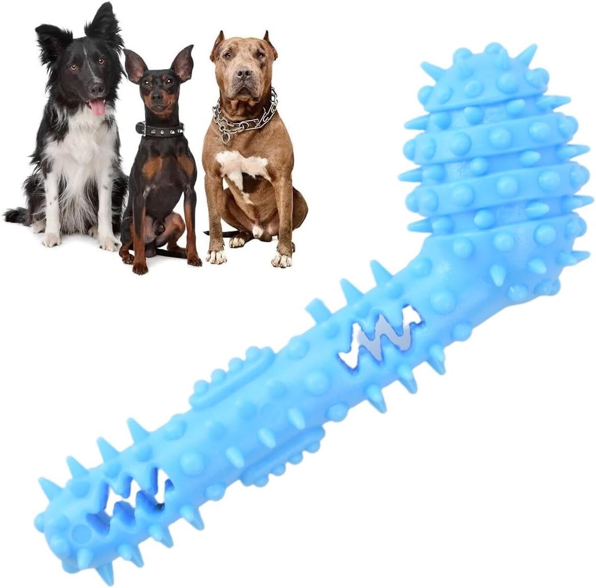 Hondentandenborstel van rubber, tandsticks voor honden voor gebitsverzorging en reiniging, 13.5 cm lange tandensticks voor effectieve mondhygiëne en tandplakverwijdering