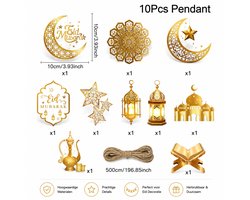Eid Mubarak Hangende Decoratie 2026 – Ramadan & Eid Al Adha Decor – Islamitische Moslim Feestversiering voor Thuis – Ramadan Kareem Party Decor