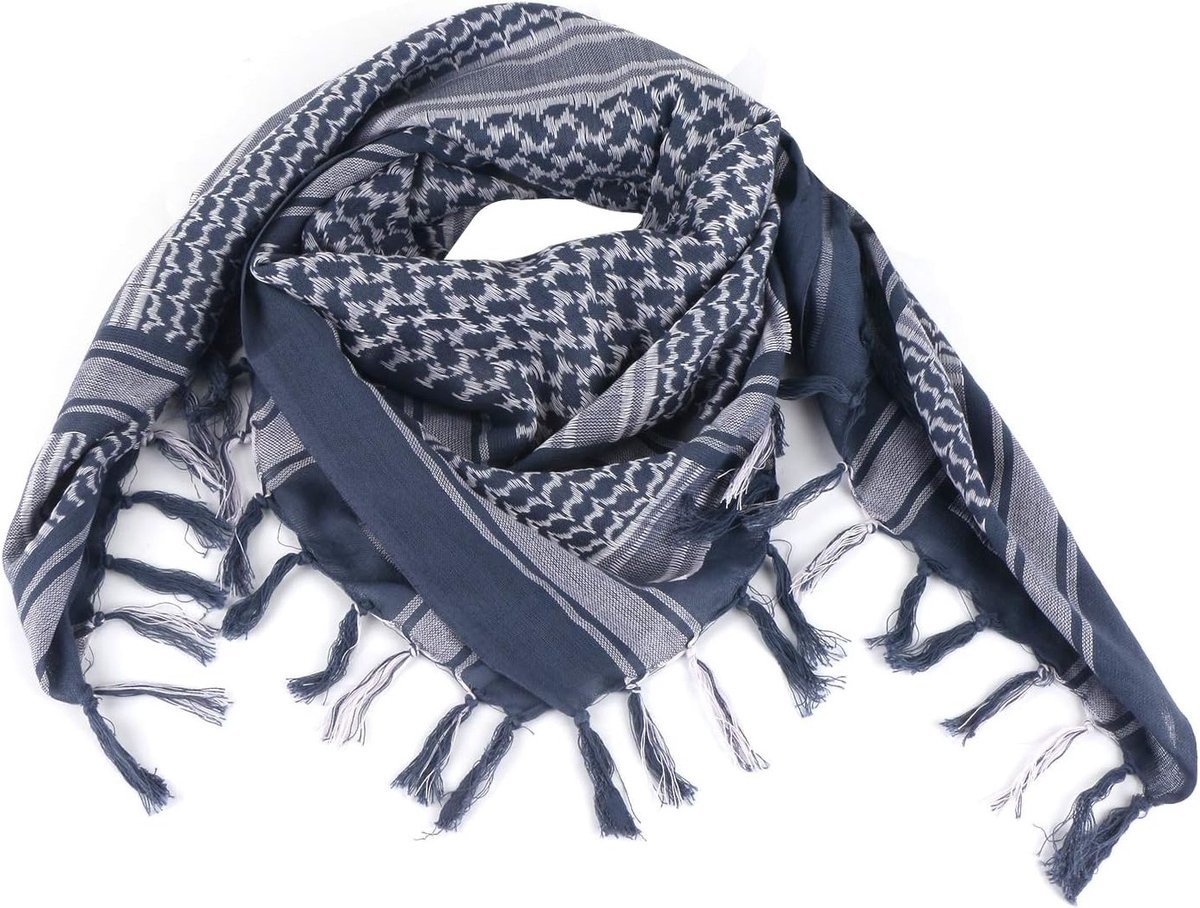 Shemagh Desert Keffiyeh Scarf Head Neck Scarf Cotton 43x43 inches Colorful Arab Scarves Wrap with Tassel for Men & Women