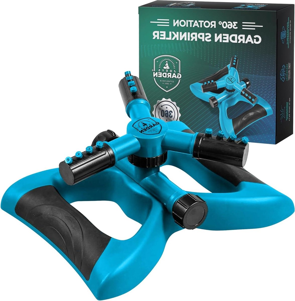 Roterende Sproeier - Gazon Beregening - Tuin Water Geven - Grote Oppervlakte Dekking - 24.9 x 20.1 cm - Blauw