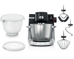 Serie 6 Keukenmachine met weegschaal en timer 1600 W Zwart, RVS MUMS6ZS18