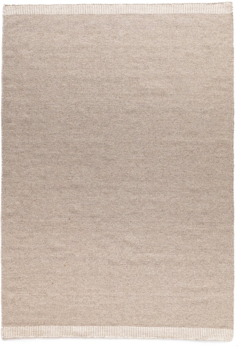 Wollen vloerkleed - Grund grijs 200x300