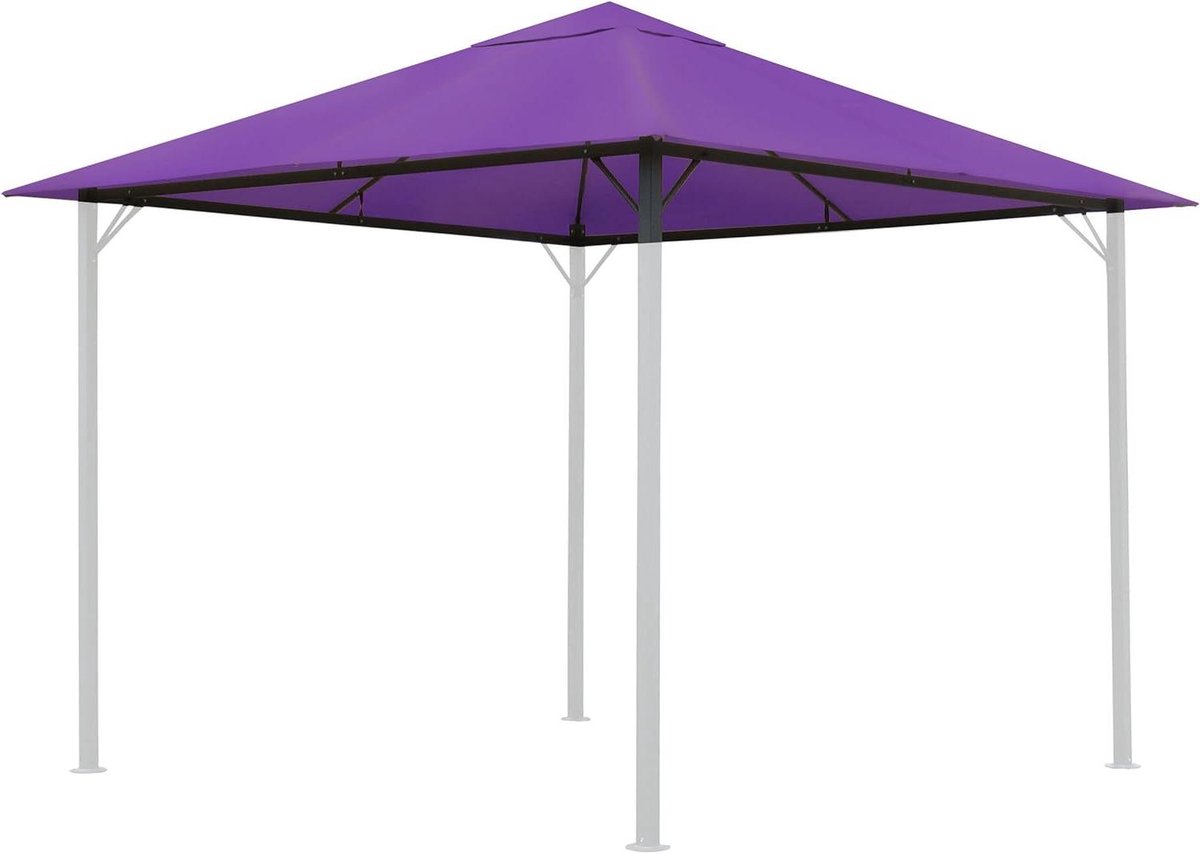 Paviljoen Dak - Partytent Dakbedekking - Bescherming Buiten - Waterafstotend Materiaal - 3x3 m - Paars