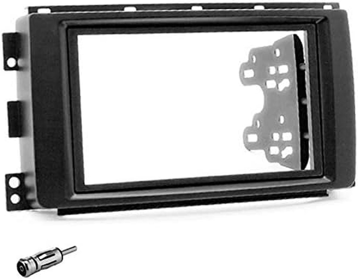 Montageset Frontradio - Radioframe Adapter - Auto Radio Installeren - 2 DIN Maat - 188 x 118 mm - Zwart