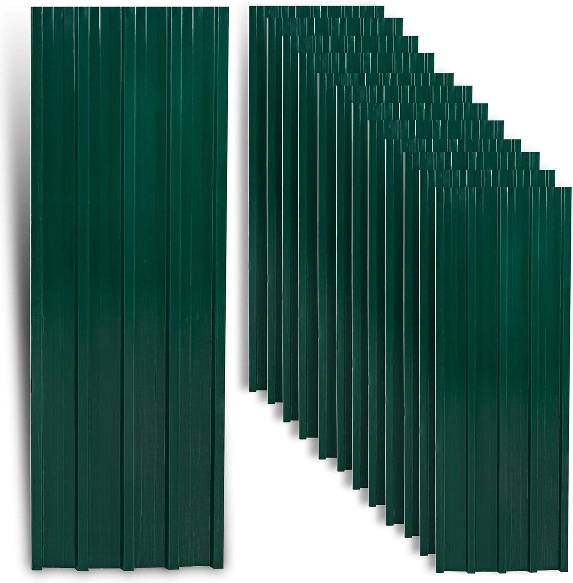 Golfplaten - Dakplaten metaal - Dakbedekking bouwen - Hoog draagvermogen - 7 m² - Groen RAL 6005