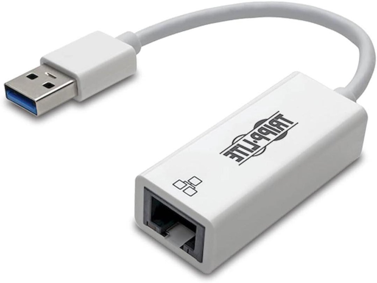 USB naar Gigabit Ethernet Adapter - Netwerkadapter LAN - Internet Verbeteren - Plug and Play - 1000 Mbit/s - Wit