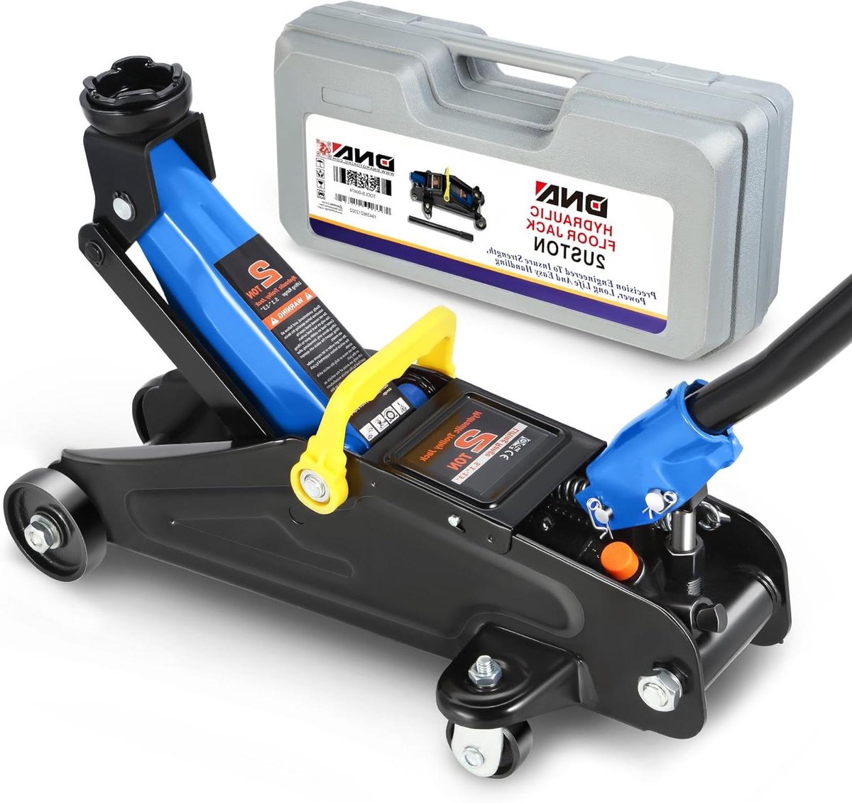 Hydraulische Vloerkrik - Autokrik Werkplaatskrik - Voertuigen Hefen - Overbelastingsbeveiliging - 2 Ton Capaciteit - Blauw