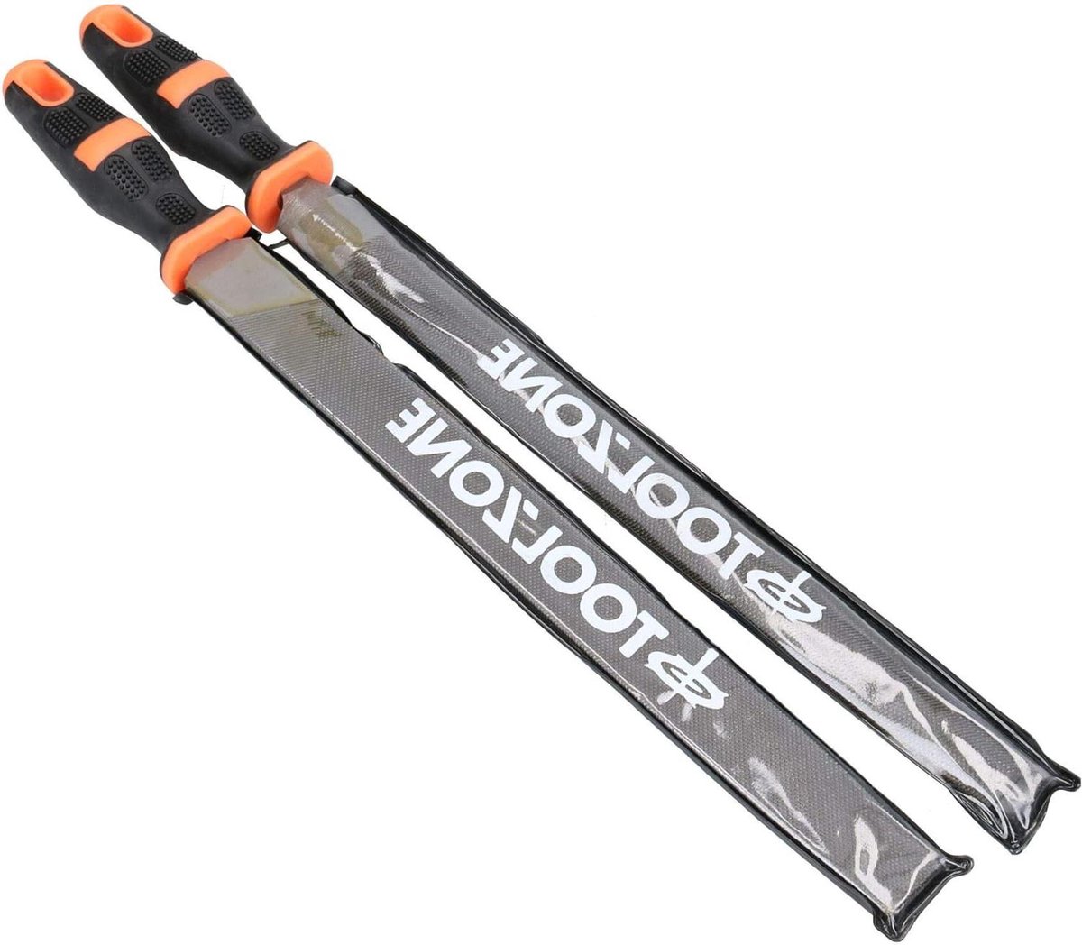Metalen Vijlset - Handvijlen Set - Metaal Bewerken - Zachte Handgrepen - 300 mm - Zilver Zwart Oranje