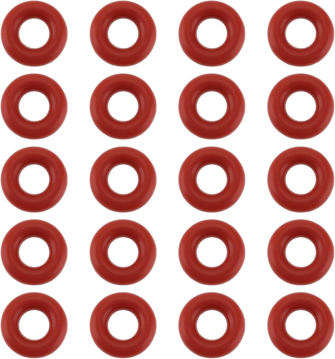 100 Stuks Rode Siliconen O-Ringen voor Wasmachine en Koelkast - 7x3x2mm, Duurzaam en Waterdicht