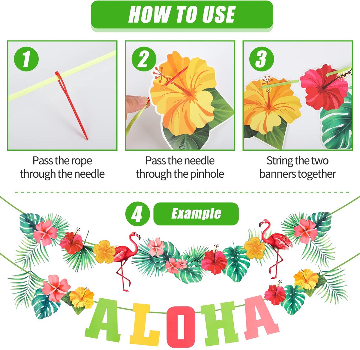 Feest Benodigdheden Slinger Hangende Banner Hawaii Kunstpalmbladeren Tropical Party Decoratie Kit Zomer Strand Party Decoratie voor Luau Tuin Jungle Carnaval