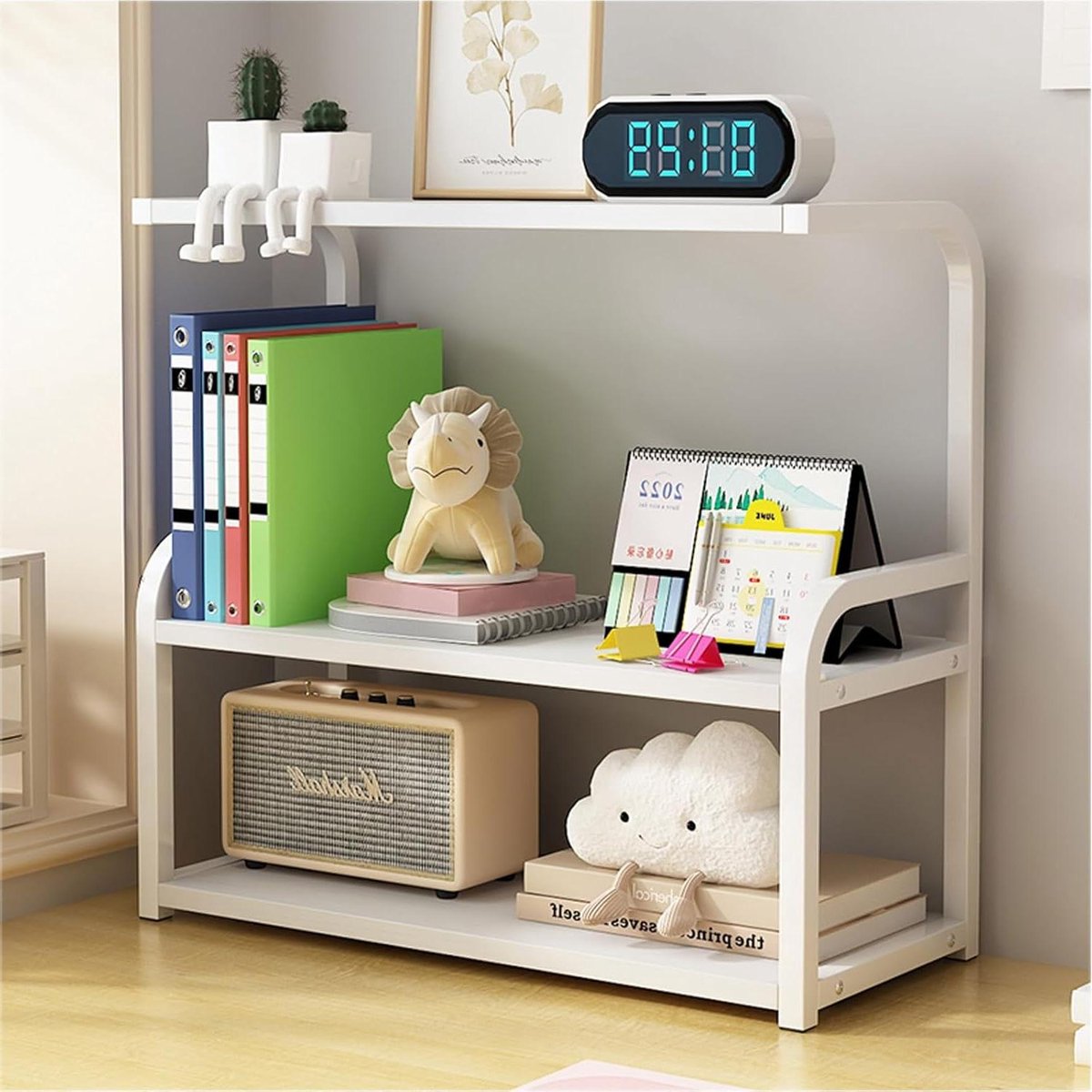 Bureau Opbergrek - Bureau Organizer - Bureau Organiseren - 3 Laags Ontwerp - 53 cm - Wit