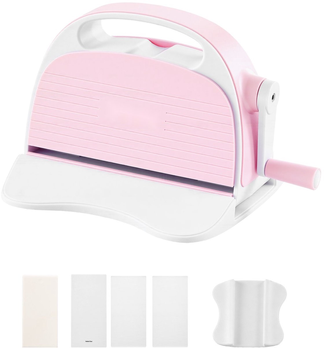 Handmatige stans- en embossingmachine - Draagbare snij- en reliëfmachine - 7,6 cm snijbreedte - Inclusief snijplaten - Ergonomische handgreep - Voor kaarten & scrapbooking