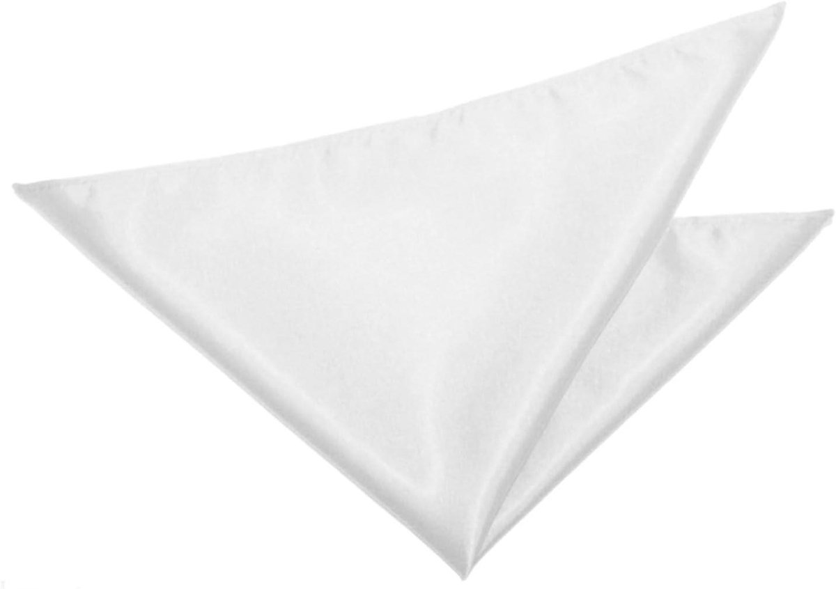 Heren Zakdoeken - Pochetten Heren - Formele Gelegenheden - Zachte Katoenmix - 40 x 40 cm - Wit