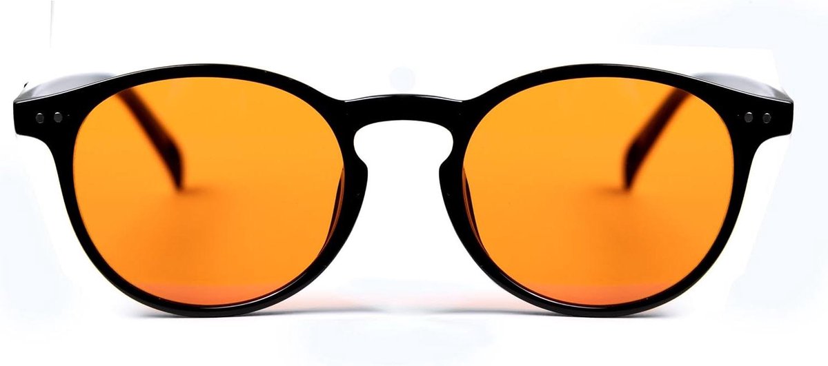 Bril met blauwlichtfilter - Computerbril oranje - Ontspannen ogen - 100% blauw licht bescherming - Uniseks volwassene - Oranje