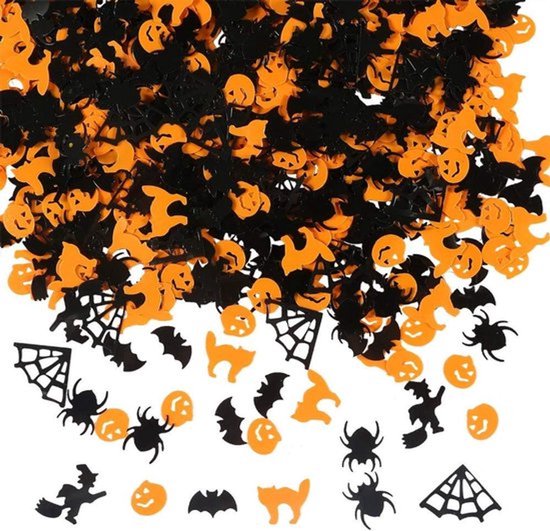 Halloween Decoratie - Confetti - Spinnenwebben - Heksen - Vleermuizen - Pompoenen - Spinnen