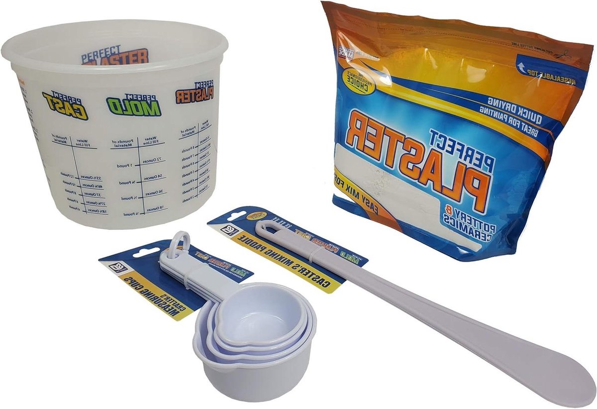 Gips Gietset - Gietmateriaal Set - Keramiek Maken - Gedetailleerde Gietstukken - 4 Pond - Wit
