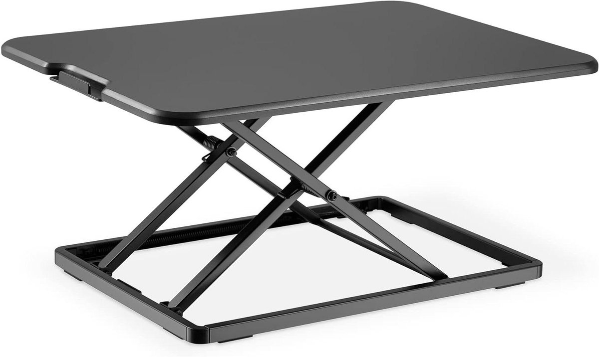Bureau Hulpstuk - Zit Sta bureau - Ergonomisch werken - Eenvoudige hoogteverstelling - 67x47 cm - Zwart