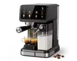 Zerova Koffiemaker - Koffiemachines - Koffiezetapparaat - Alles-in-één Koffiezetapparaat - Automatisch Melkschuimsysteem - Zwart