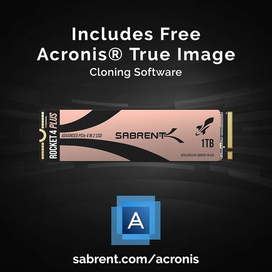 Interne SSD - Solid State Drive NVMe SSD - Sneller Laden - PCIe Gen4 Interface - 1 TB - Zwart — afbeelding 3