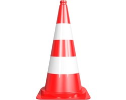 Verkeerskegel Pylonen - 50 cm - Rood/Wit - Herbruikbaar voor Tijdelijke Afzetting