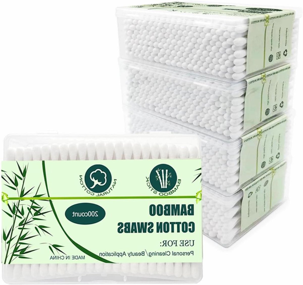 Katoenen Swabs - Oorstokjes Baby - Persoonlijke Hygiëne - Biologisch Afbreekbaar - 1000 Stuks - Natuurlijk