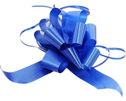 Autoshirt Lint - Bruiloft Auto Decoratie - Feestelijke Versiering - Zelfmonterende Knopen - 20 stuks - Blauw