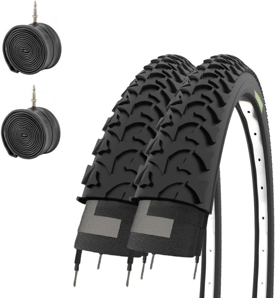 Mountainbike Banden - Fietsbanden Set - Fietsen Onderhoud - Butyl Binnenbanden - 26 x 1.95 Inch - Zwart