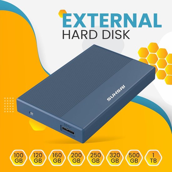 Draagbare Externe Harde Schijf 120GB USB 3.0 Geheugenuitbreiding voor Laptop PC Mac PS4 PS5 — afbeelding 2