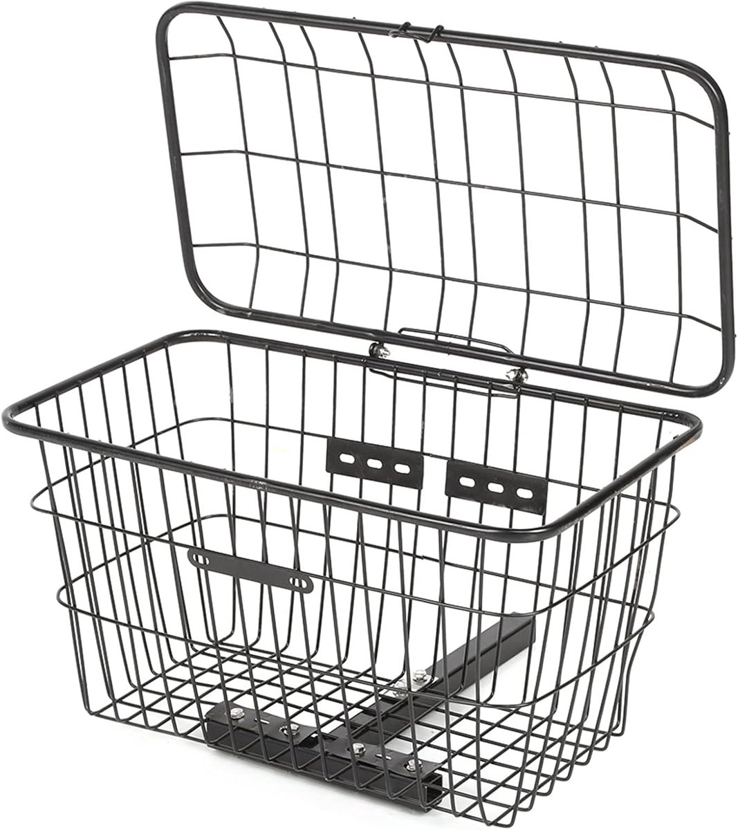 Scootermand Achtermand - Fietsmand Opklapbaar - Fietsen Boodschappen - Uitschuifbare Voortas - 1 x 1 x 1 cm - Zwart