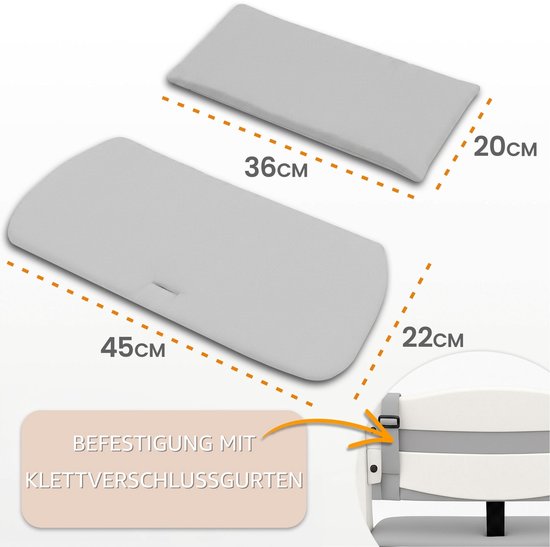 Stoelverkleiner Kinderstoel Kussen Baby Zitkussen - 2-delig - Stoelkussen voor Hauck Stokke Hoge Babystoel Trapstoel Waterafstotende Bekleding Oeko-Tex certificaat Melkweg — afbeelding 2