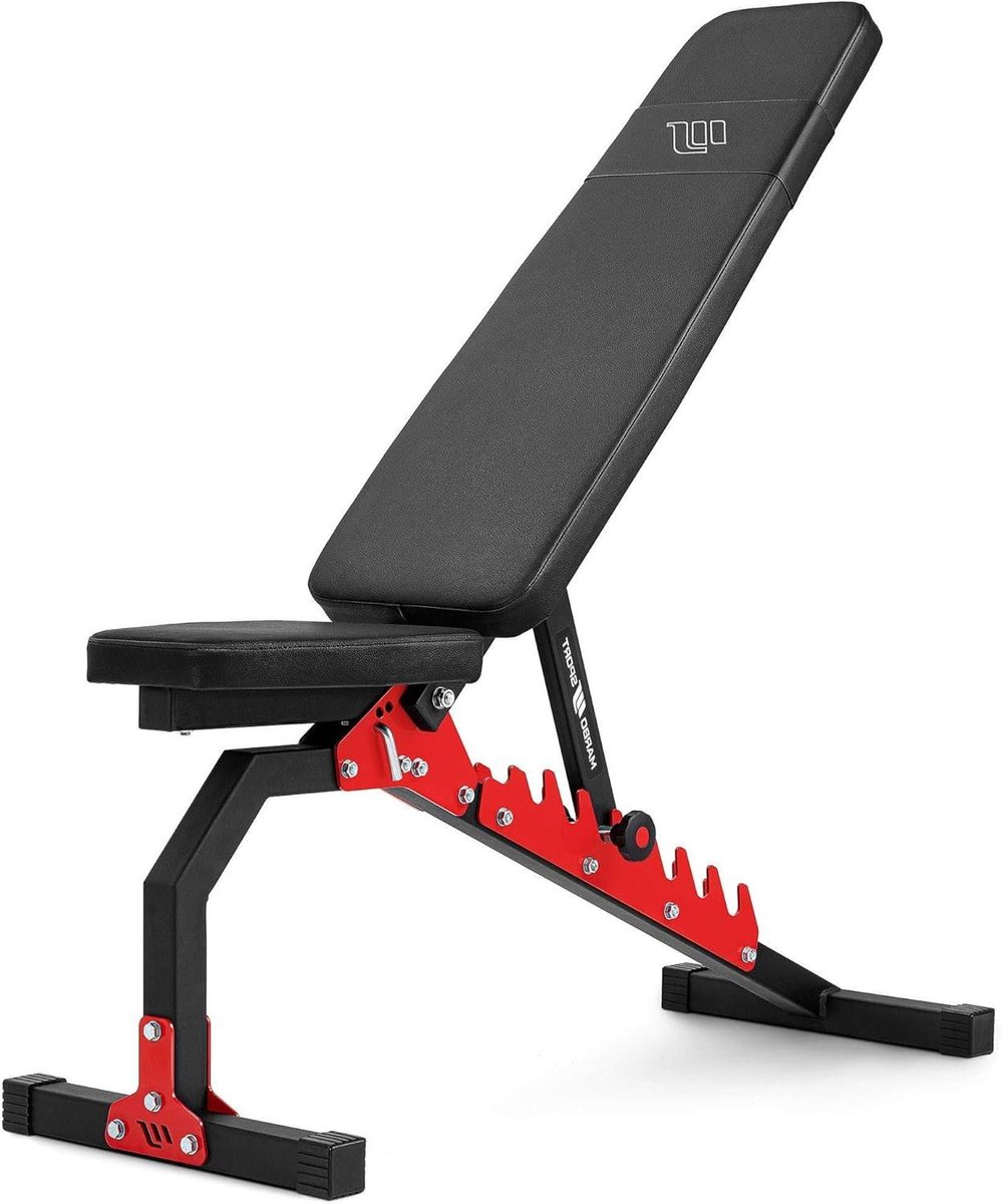 Verstelbare Trainingsbank - Halterbank Fitnessbank - Thuis Sporten - Sterke Stabiele Constructie - Max 200 kg - Zwart